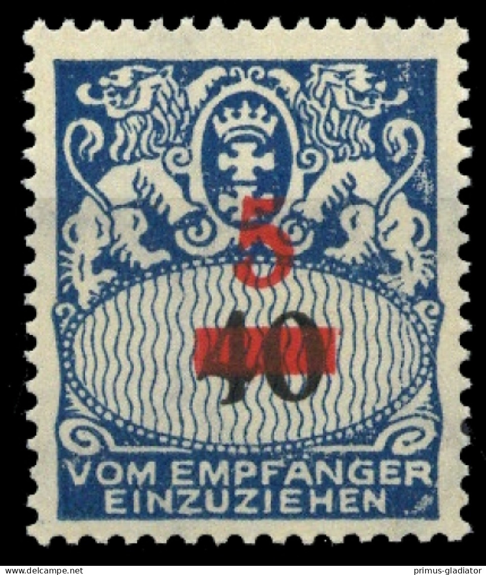 1932, Danzig, P 40, ** - Segnatasse