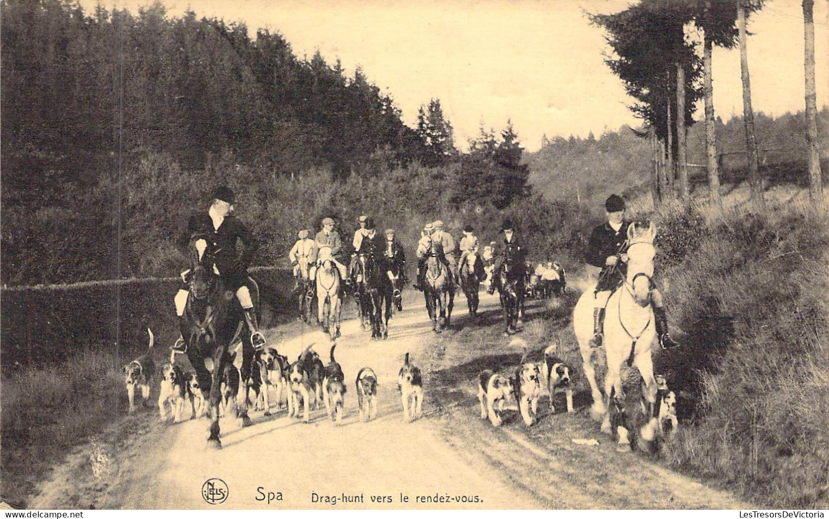 BELGIQUE - SPA - Drag Hunt Vers Le Rendez Vous - Carte Postale Ancienne - Spa