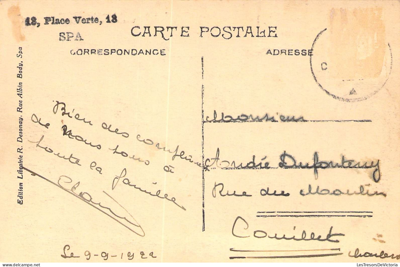 BELGIQUE - SPA - La Cascade Et Le Pouhon - Edition Librairie R Desonay - Carte Postale Ancienne - Spa
