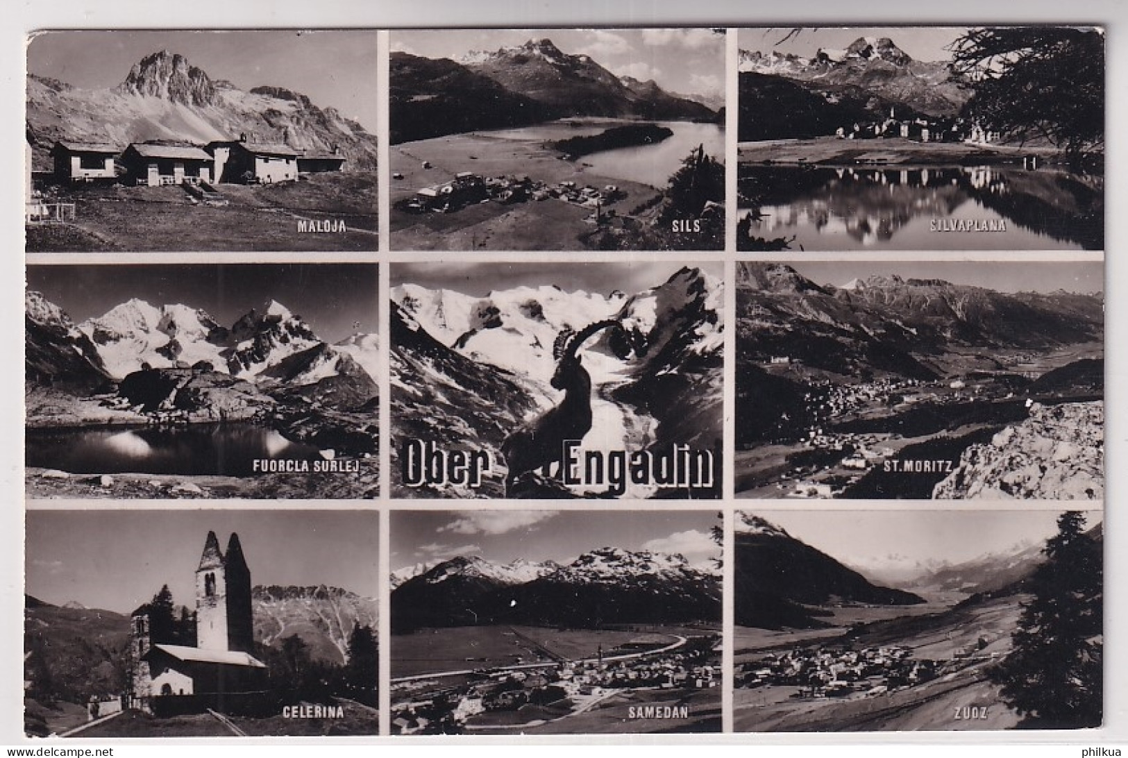 Oberengadin - Mehrbildkarte - Maloja - Sils - Silvaplana - Furcla Surlej - St. Moritz - Celerina -Samedan - Zuoz - Celerina/Schlarigna