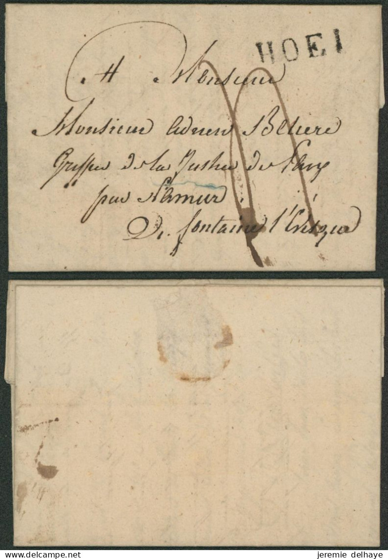 Précurseur - LAC Datée De ? (Origine à Déterminée, 1826) + Obl Linéaire HOEI, Port "4" > Fontaine-l'évêque - 1621-1713 (Spanische Niederlande)