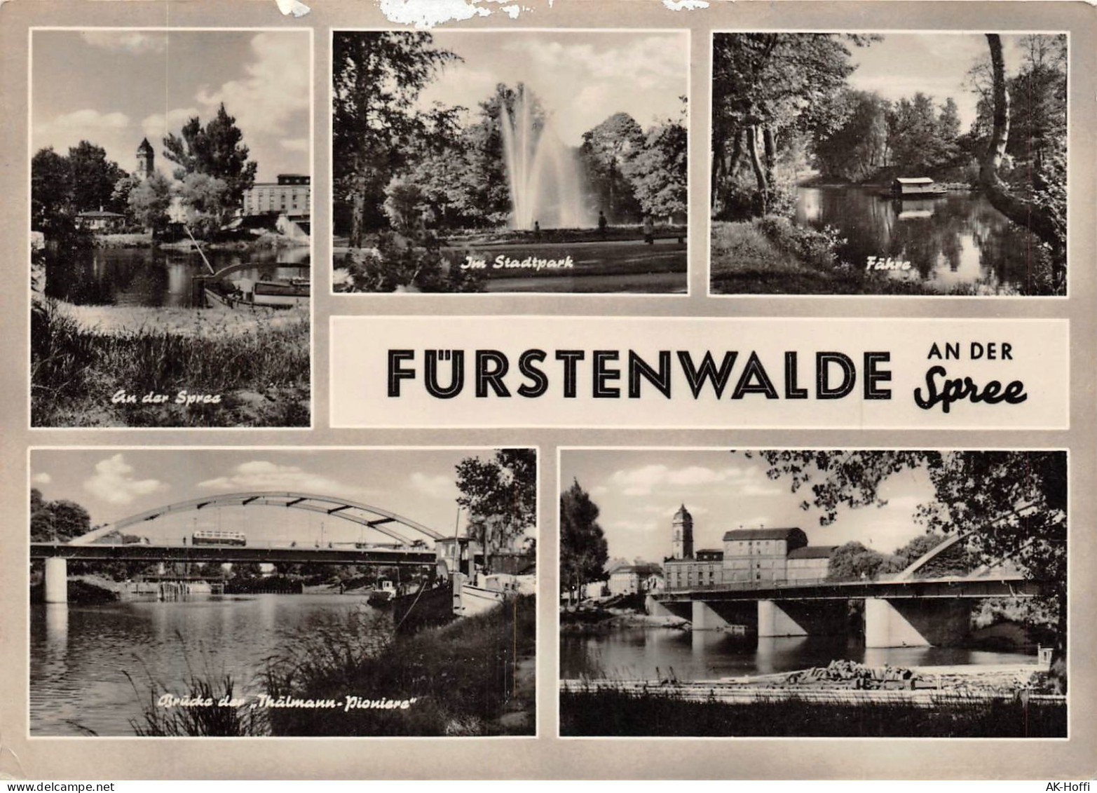 Fürstenwalde / Spree - Im Stadtpark Fähre An Der Spree, Brücke Der Thälmann-Pioniere" (855) - Fuerstenwalde