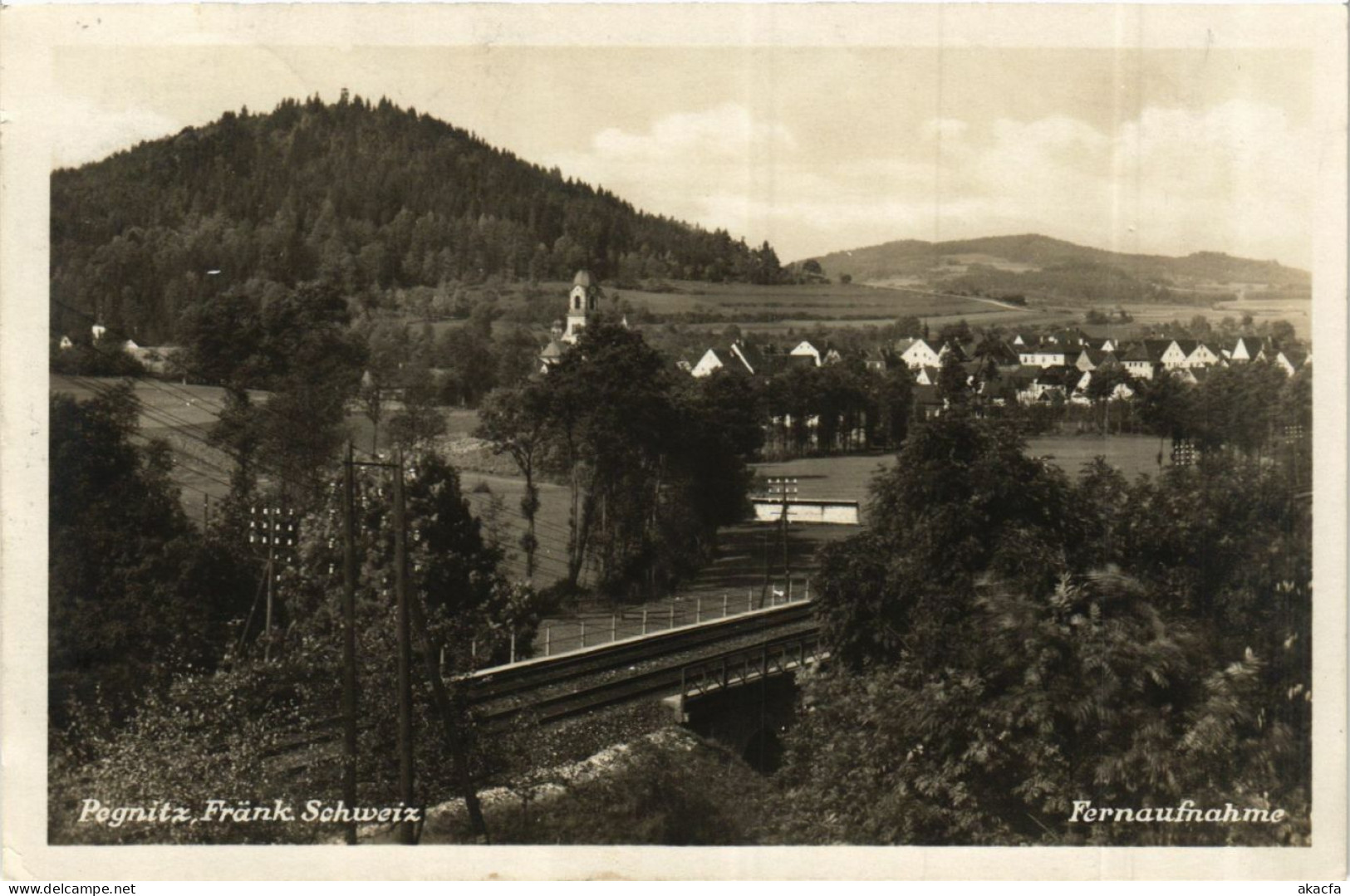 CPA AK Pegnitz - Fernaufnahme Panorama - Railway Bridge GERMANY (919097) - Pegnitz