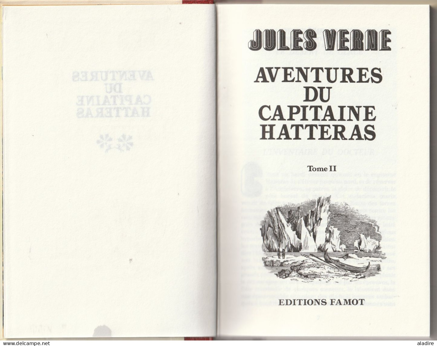 JULES VERNE -  Aventures Du Capitaine Hatteras - Tome 2 - Editions FAMOT - Illustrations - Adventure