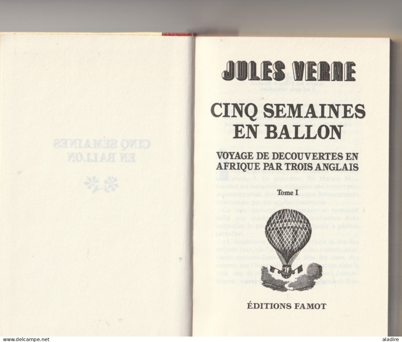 JULES VERNE - Cinq Semaines En Ballon - Tome 1 - Editions FAMOT - Illustré - Avventura