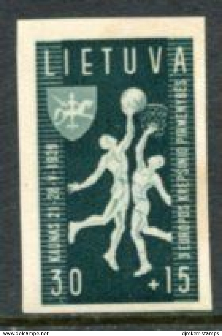 LITHUANIA 1939.European Basketball Championship 30+15 C. Imperforate MNH / **  Michel 430U - Lituania