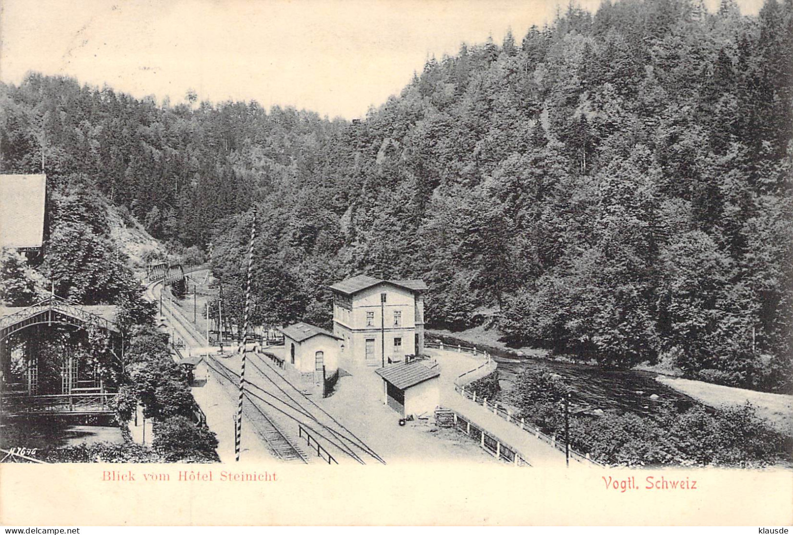 Blick Vom Hotel Steinicht (Vogtl.Schweiz) Gel.1907 - Vogtland