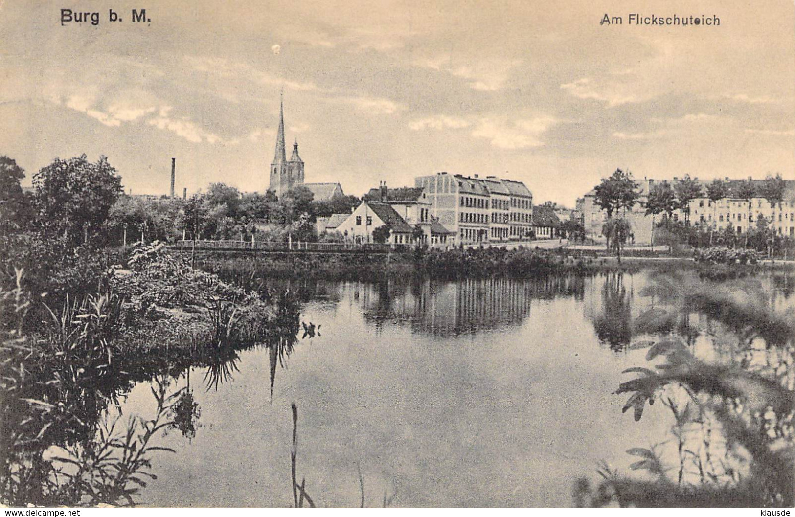 Burg B.M. - Am Flickschuteich Gel.1916 - Burg