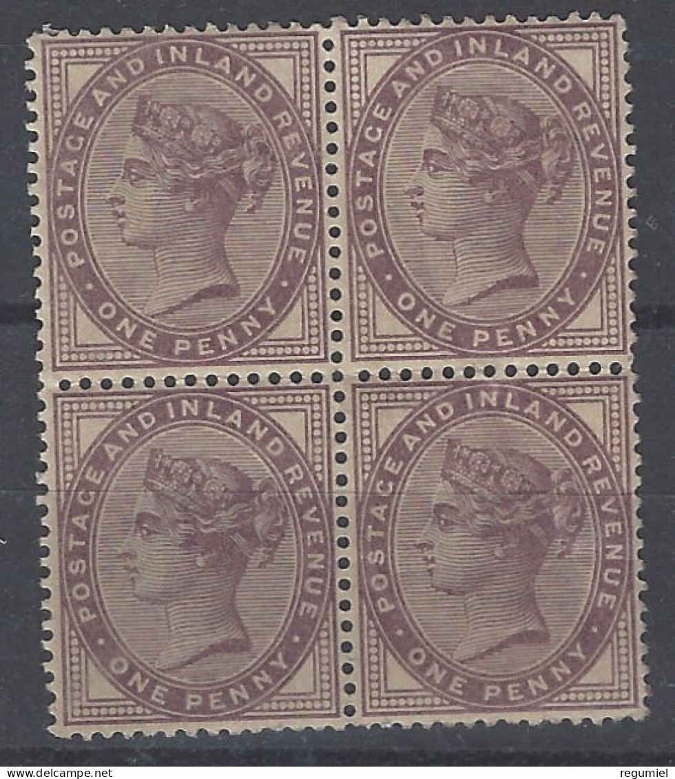 Gran Bretaña   73 * Charnela. 1881 Bloque De 4 - Unused Stamps