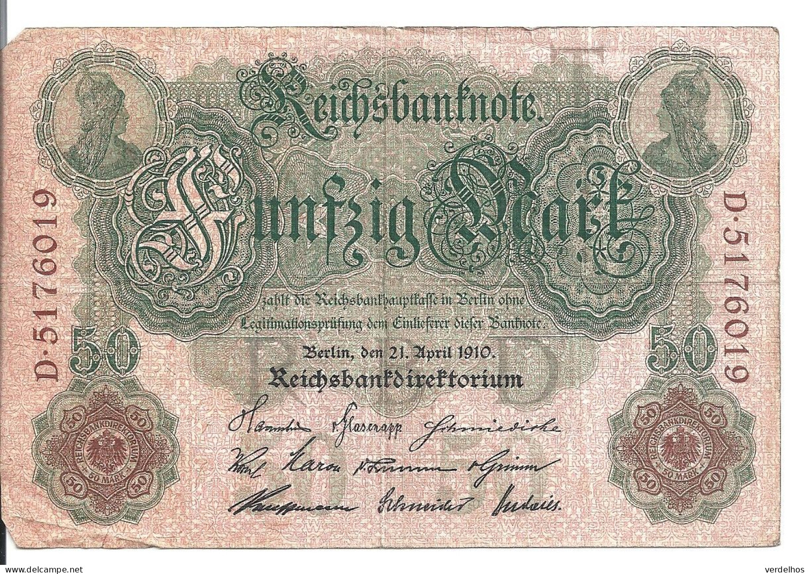 ALLEMAGNE 50 MARK 1910 VF P 41 - 50 Mark