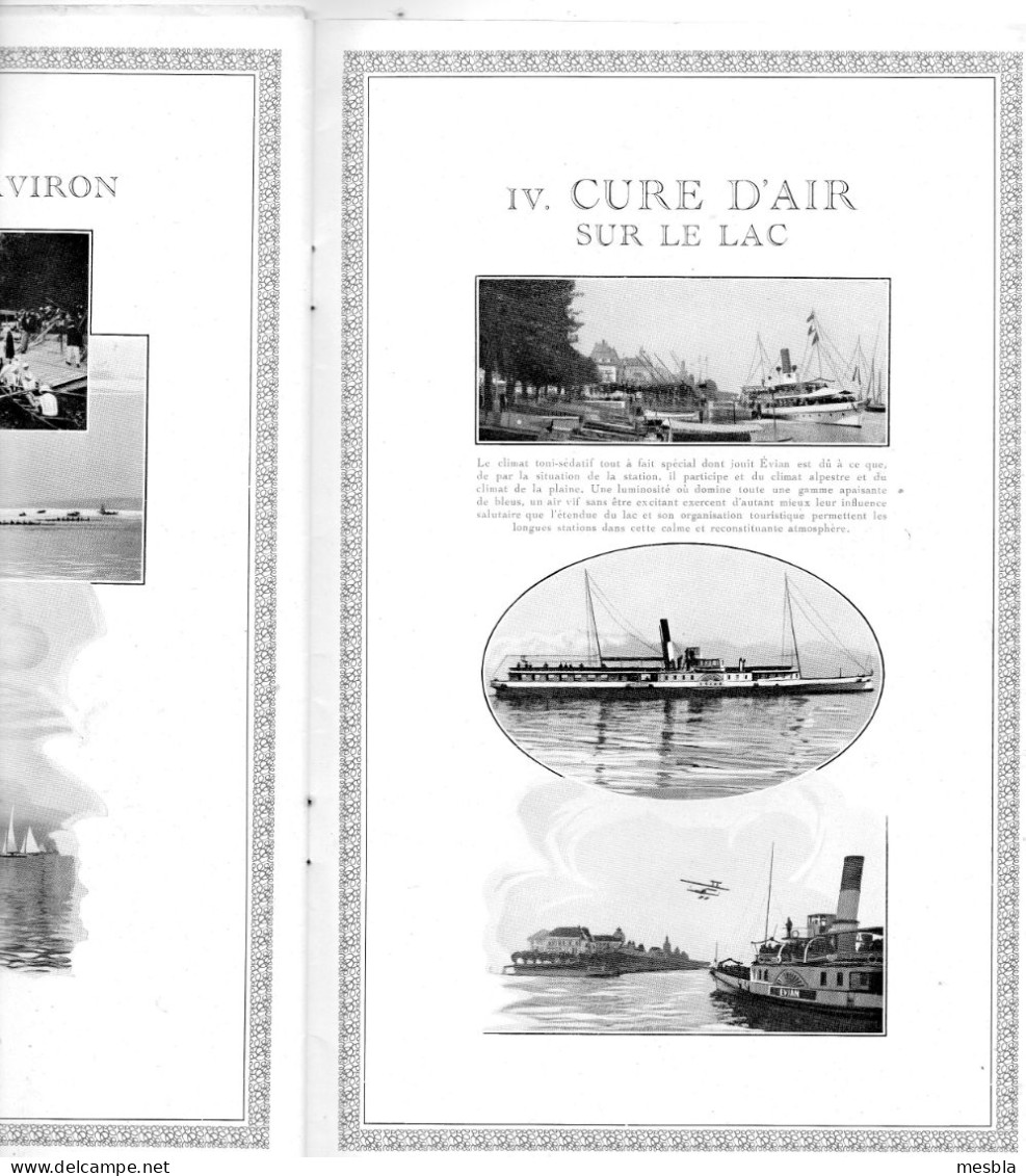 Livret de 32 pages - EVIAN  Centre de cure , nombreuses photos et illustrations.