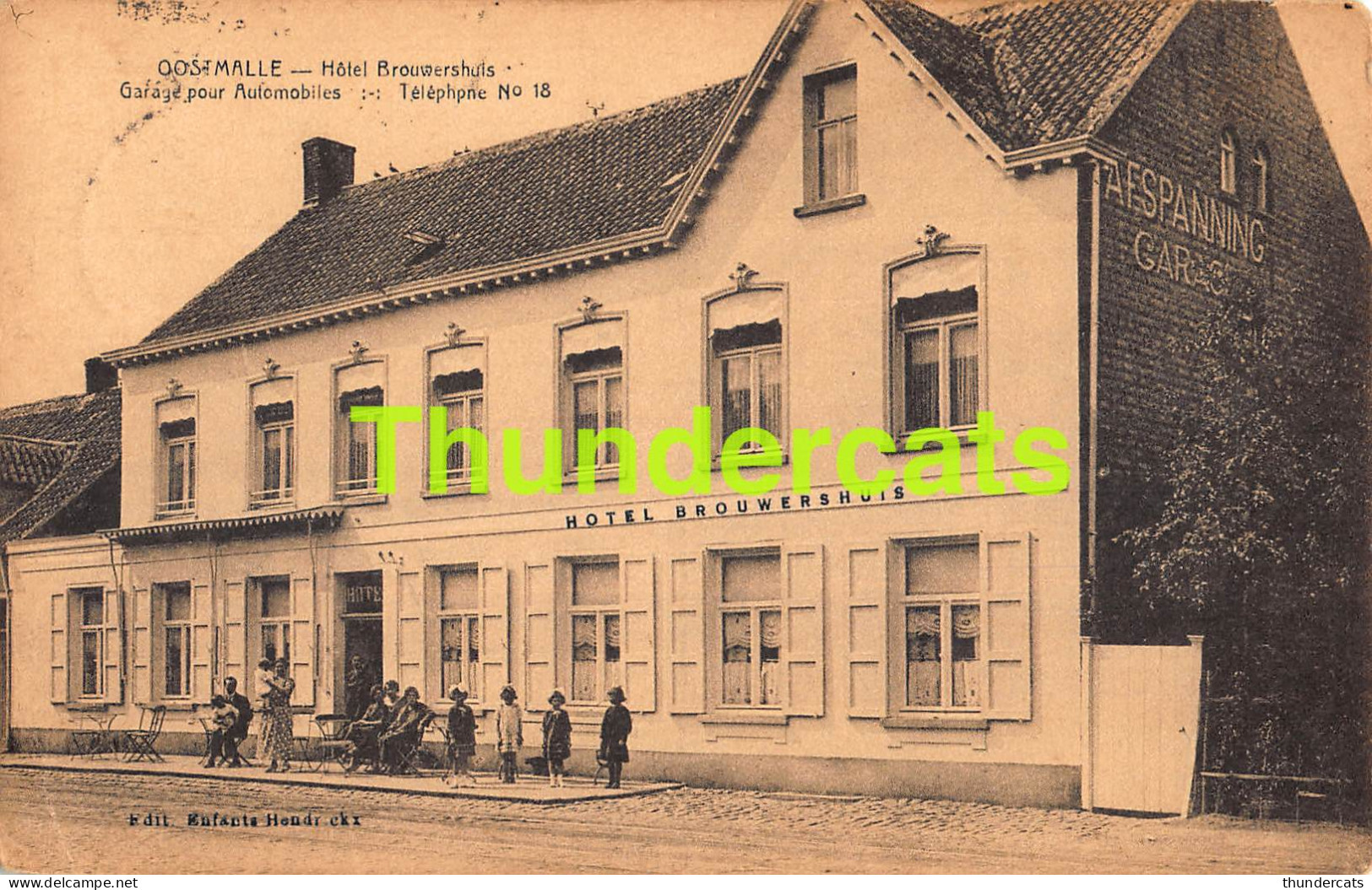 CPA OOSTMALLE HOTEL BROUWERSHUIS GARAGE POUR AUTOMOBILES  - Malle