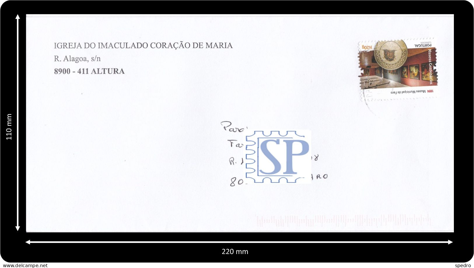 2020 Portugal Museus Centenários 1.º Grupo Museu Municipal De Faro  CDP  Marca Dia Algarve Altura - Cartas & Documentos