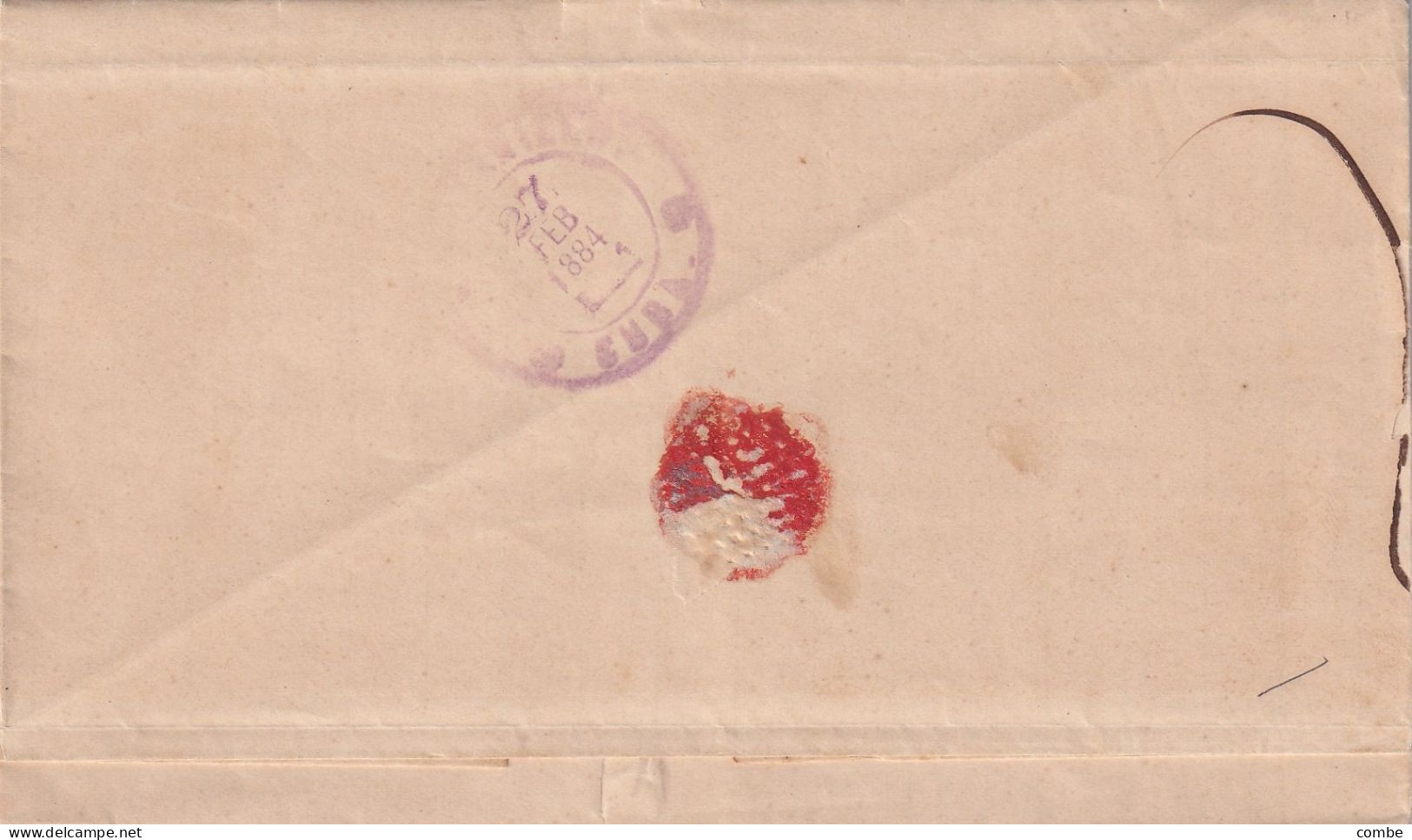 LETTRE. CUBA. 1884. AVENDANOY HABANA POUR Mr MUNIZ MANZANILLO - Prephilately