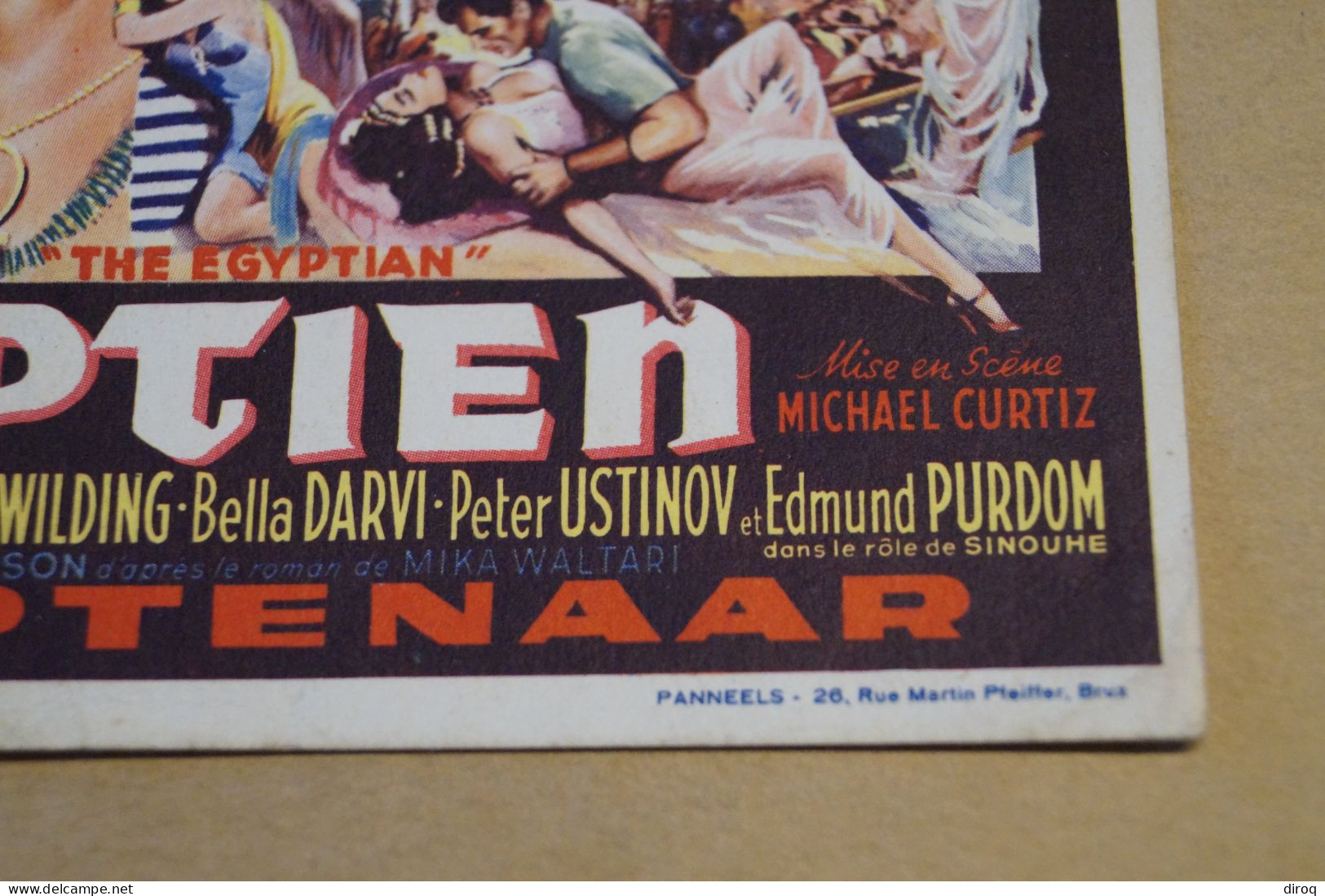 RARE Belle Petite Affiche Cinéma,l'Egyptien,160 / 100 Mm. Original - Afiches