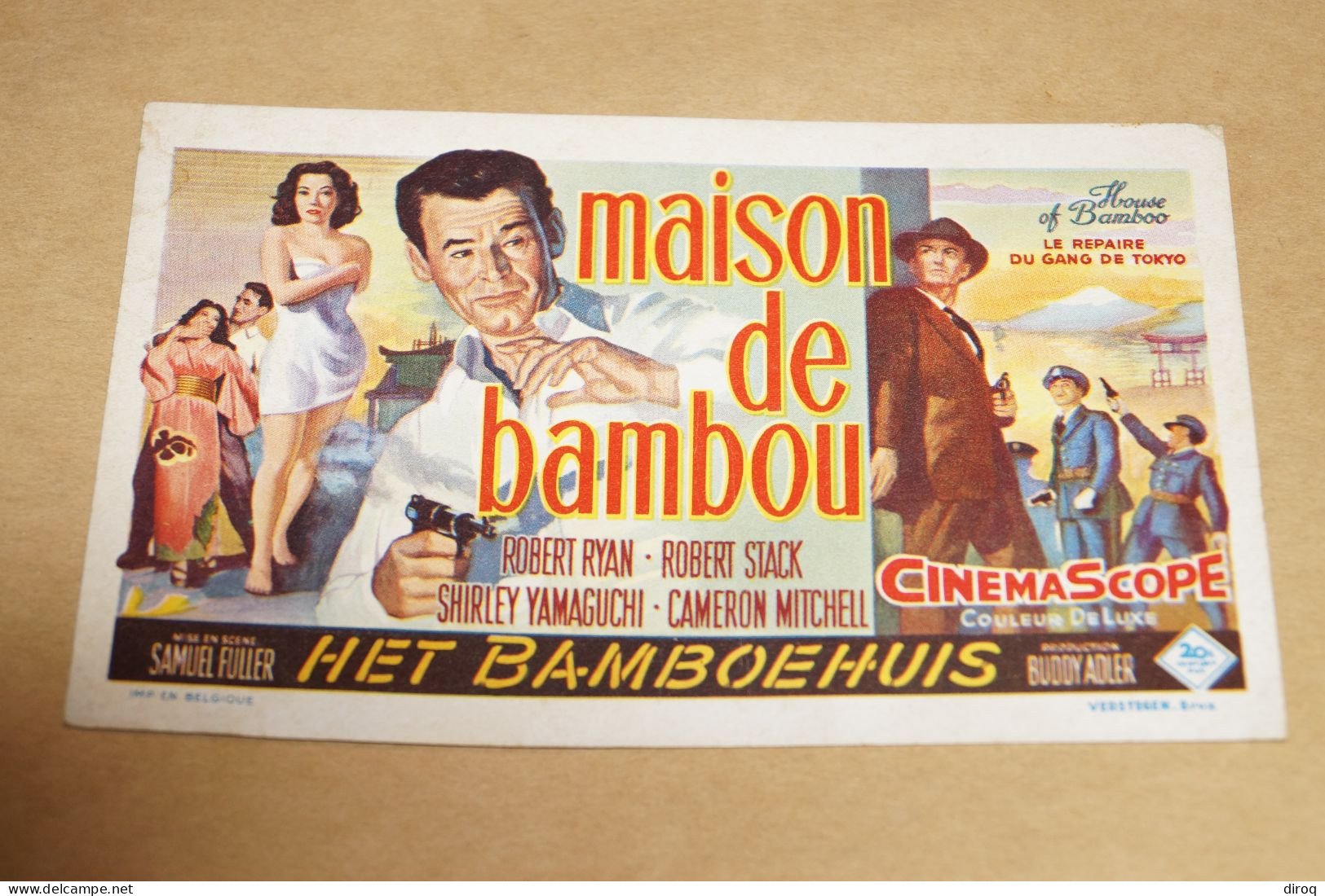 RARE Belle Petite Affiche Cinéma,Maison De Bambou,160 / 100 Mm. Original - Affiches