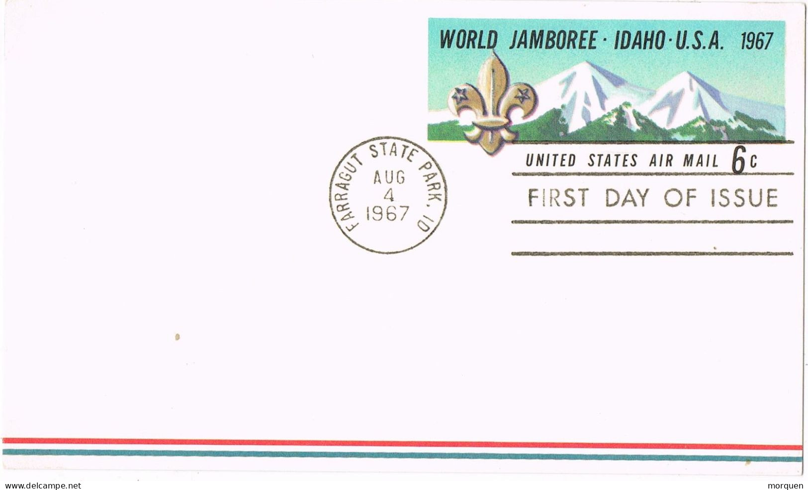 49958. Entero Postal FARRAGUT STATE PARK (Idaho) 1967. World Jamboree, Scouts - 1961-80