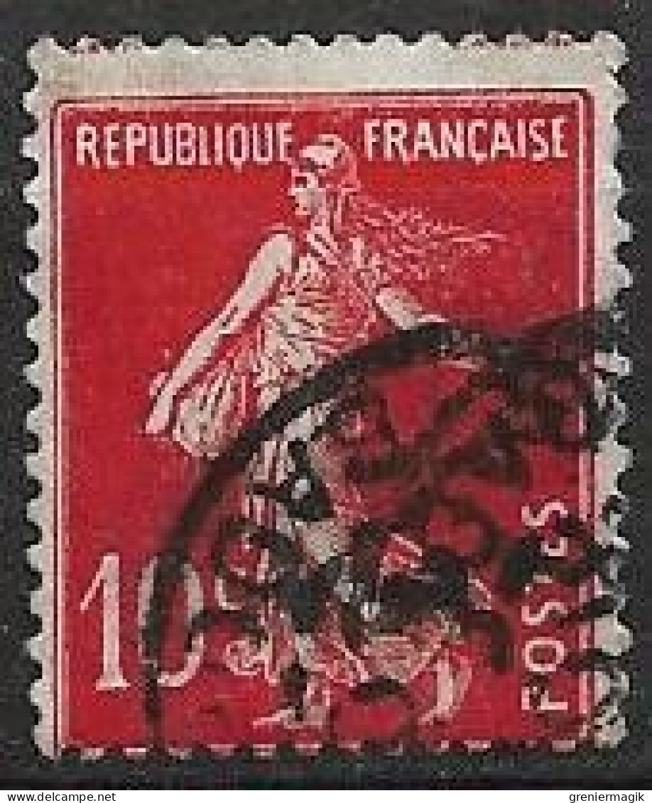 France Semeuse 10c N°138c Rouge écarlate Oblitéré - Usados