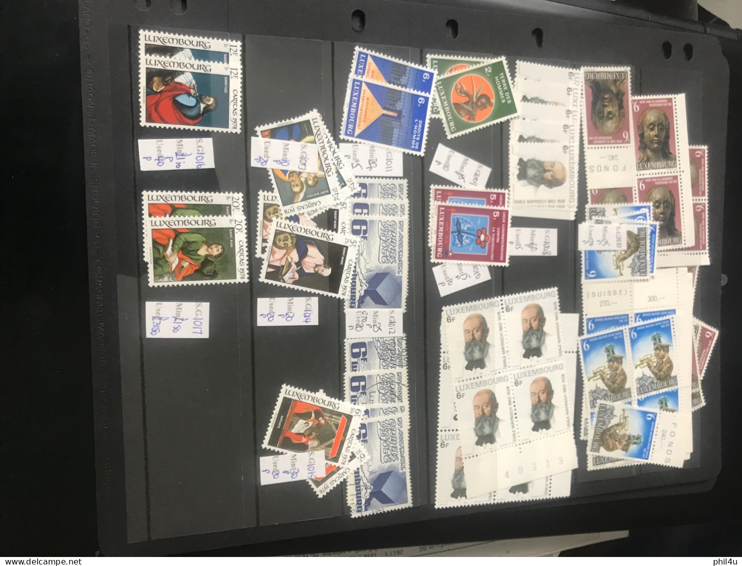 Luxembourg MNH And Used Stamps On Stock Sheets With Duplicate Sets Price To Sell Always Welcome Your Offers - Colecciones
