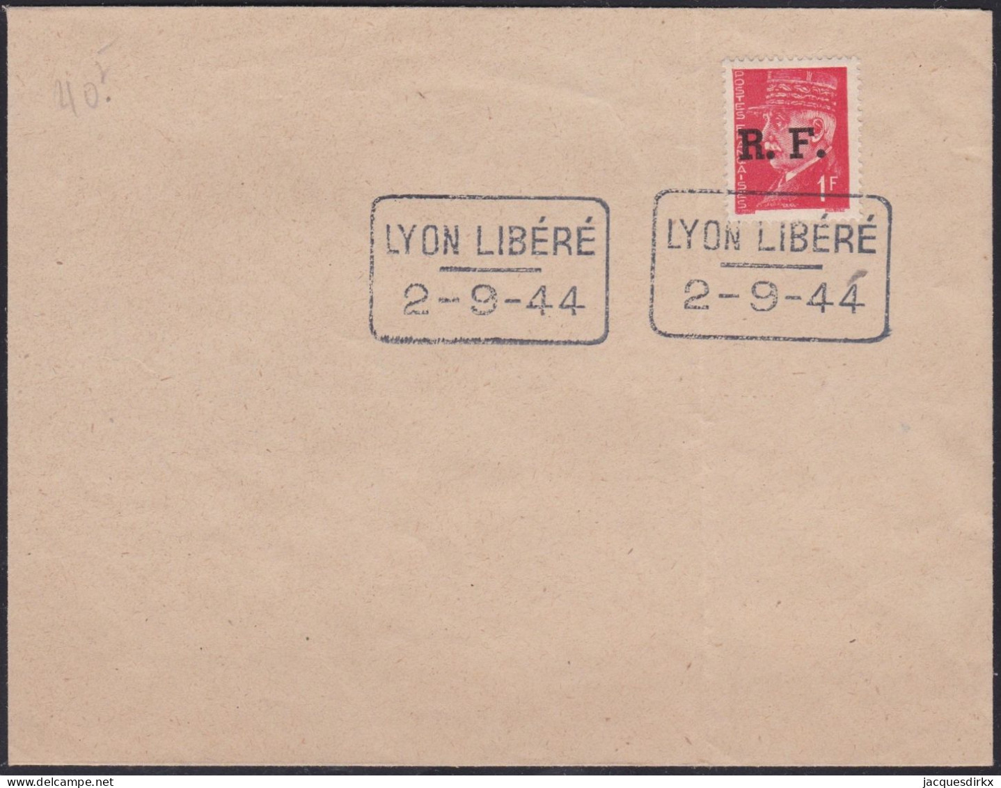 France  .  Y&T   .   Timbre Sur Lettre    .   O    .    Oblitéré - Libération