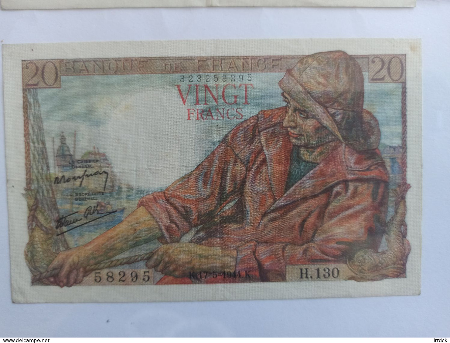 20 Francs Pêcheur 1944   1950 - 20 F 1942-1950 ''Pêcheur''