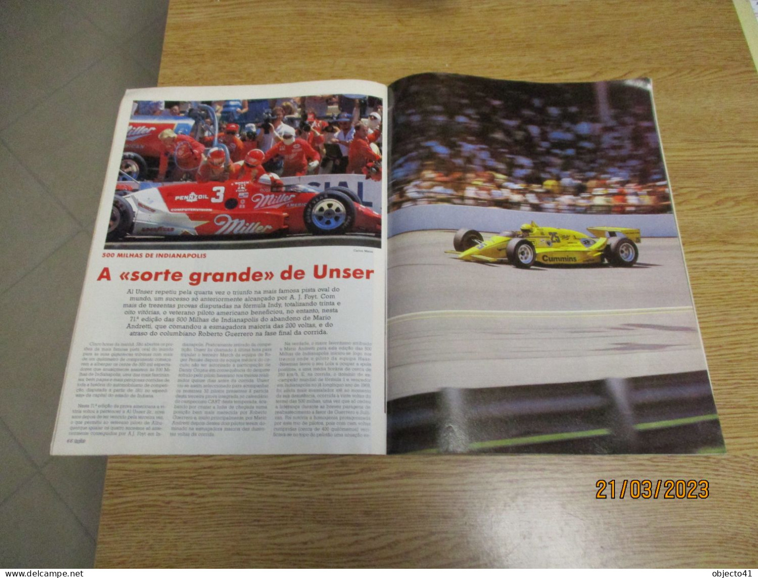 Old Magazine Turbo Ayrton Senna F1 Formula Racing Car Portugal 1987 - Automobilismo - F1