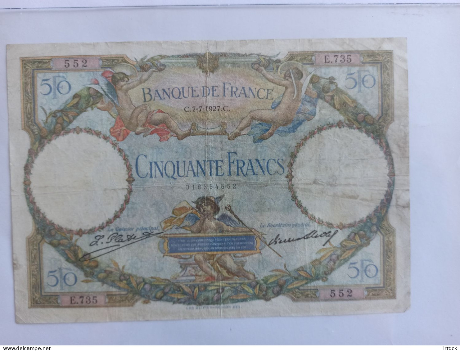 50 Francs 1927 - 50 F 1927-1934 ''Luc Olivier Merson''