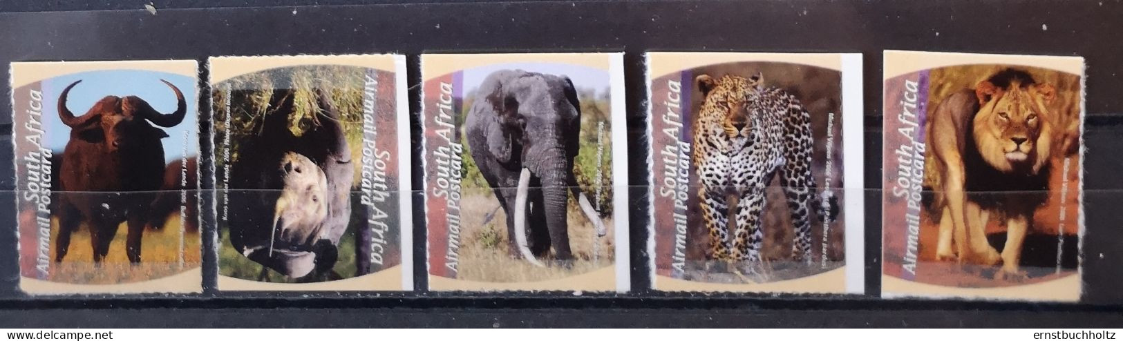 Südafrika 2006 Big Five 5v Selbstklebend  Wildlebende Säugetiere - Unused Stamps