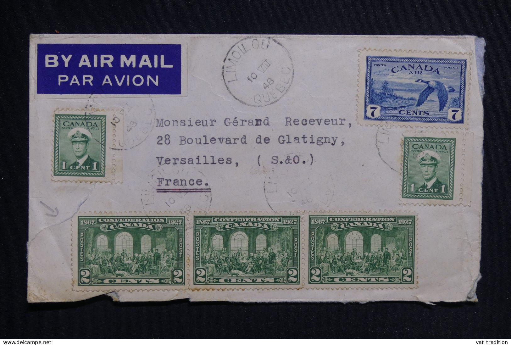 CANADA - Enveloppe De Limoilu Pour La France En 1948 - L 143405 - Briefe U. Dokumente