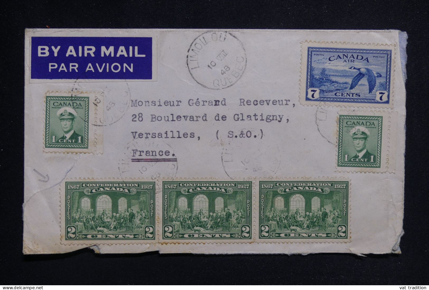 CANADA - Enveloppe De Limoilu Pour La France En 1948 - L 143405 - Covers & Documents