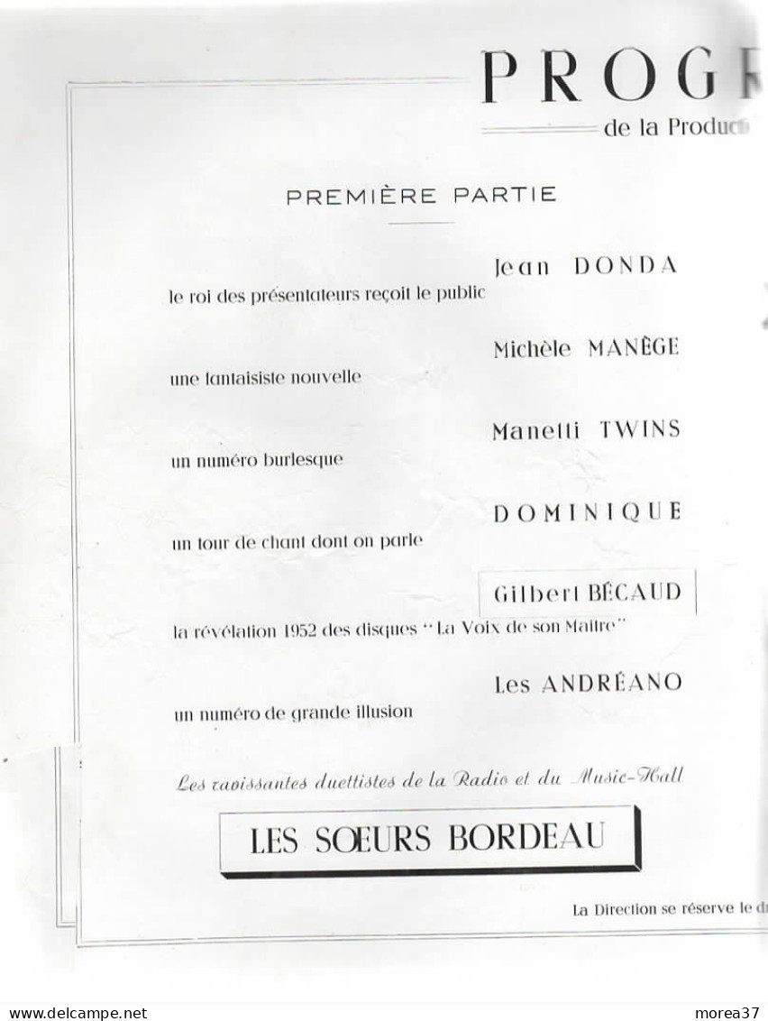 PROGRAMME De La Production PATHE MARCONI   Cin 1 - Programmes