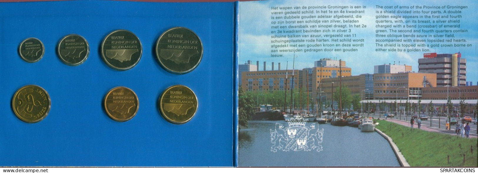 NEERLANDÉS NETHERLANDS 1988 MINT SET 6 Moneda + MEDAL #SET1105.7.E - Mint Sets & Proof Sets