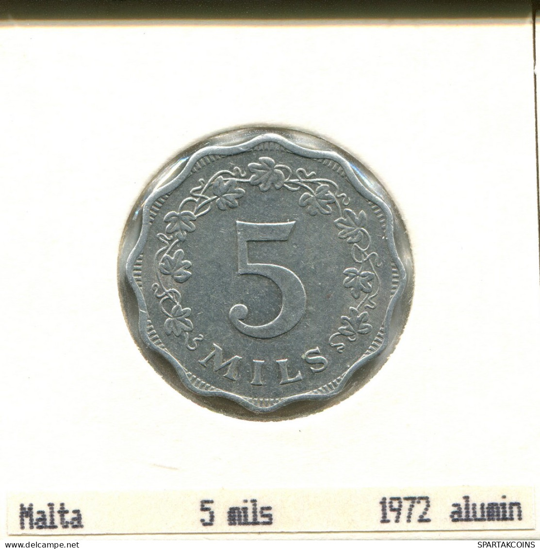 5 MILS 1972 MALTA Moneda #AS643.E - Malte