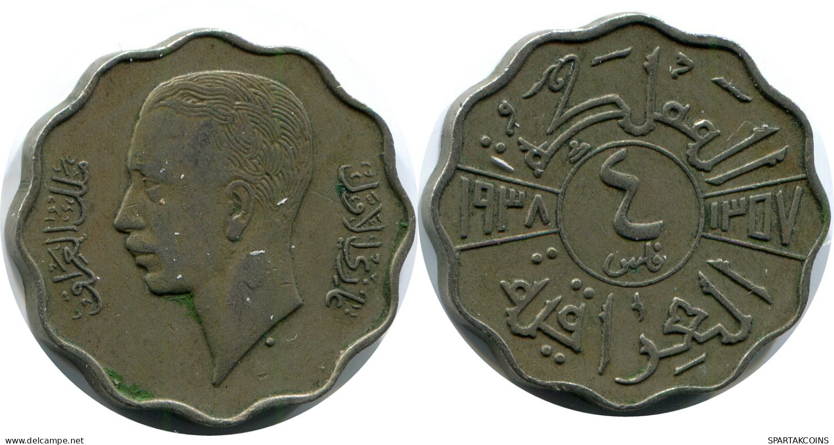 4 FILS 1938 IRAQ Islámico Moneda #AK222.E - Iraq