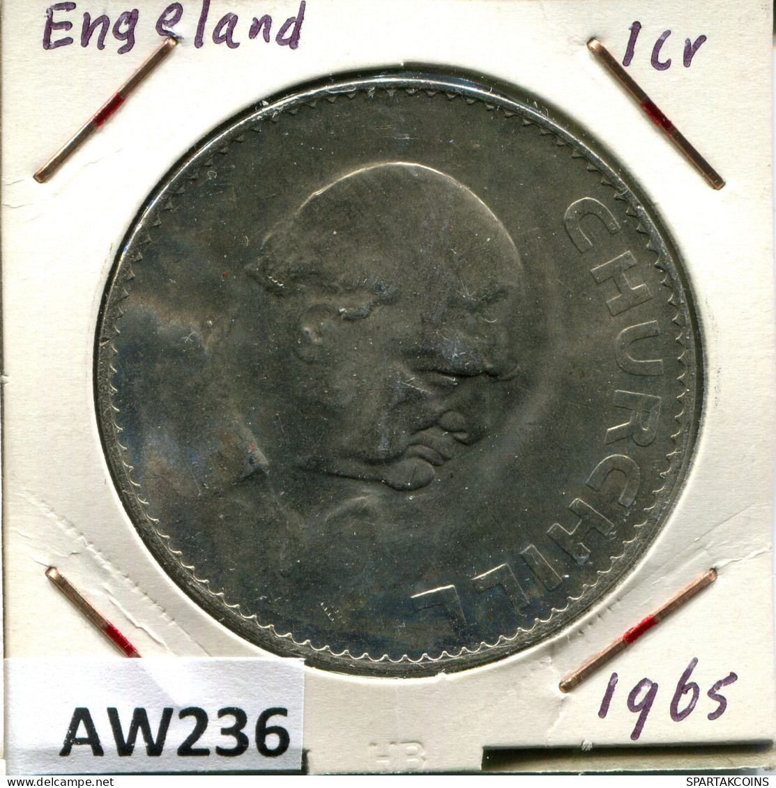 CROWN 1965 UK GBAN BRETAÑA GREAT BRITAIN CHURCHILL Moneda #AW236.E - L. 1 Crown