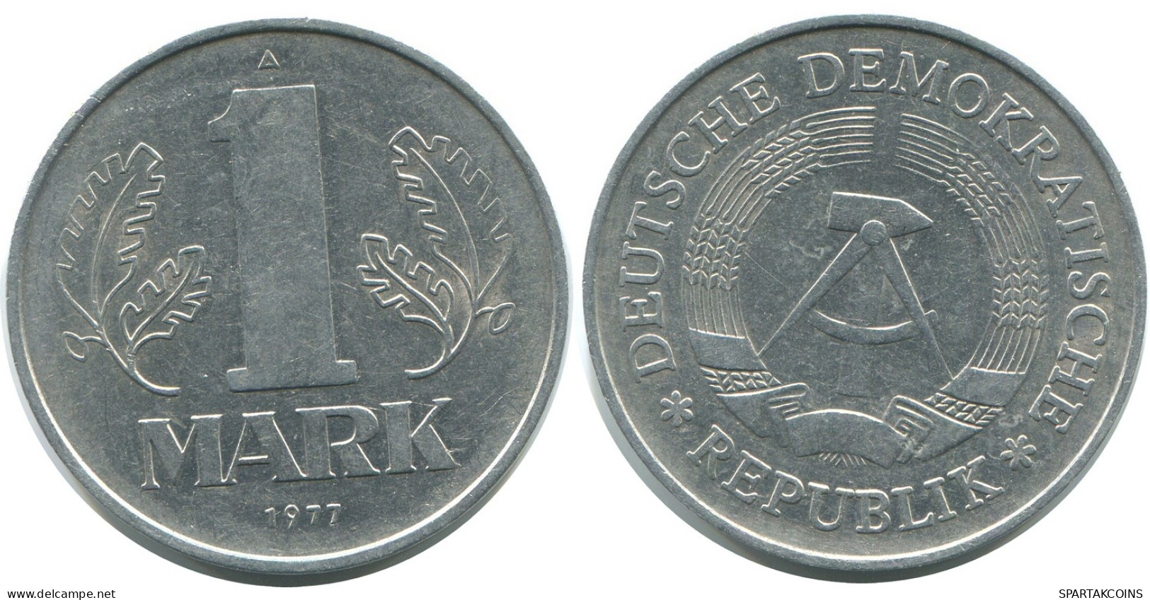 1 MARK 1977 A DDR EAST ALEMANIA Moneda GERMANY #AE138.E - 1 Mark