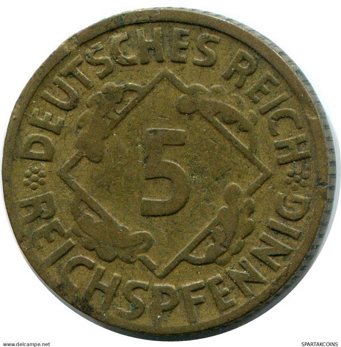 5 REICHSPFENNIG 1924 D ALEMANIA Moneda GERMANY #DB870.E - 5 Rentenpfennig & 5 Reichspfennig
