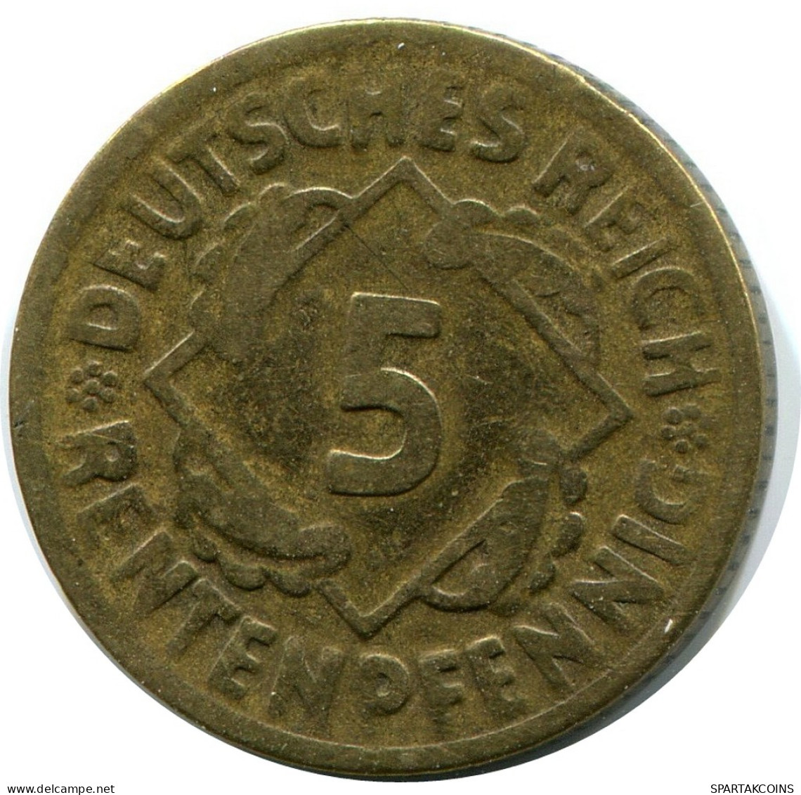 5 RENTENPFENNIG 1924 G ALEMANIA Moneda GERMANY #DB871.E - 5 Rentenpfennig & 5 Reichspfennig