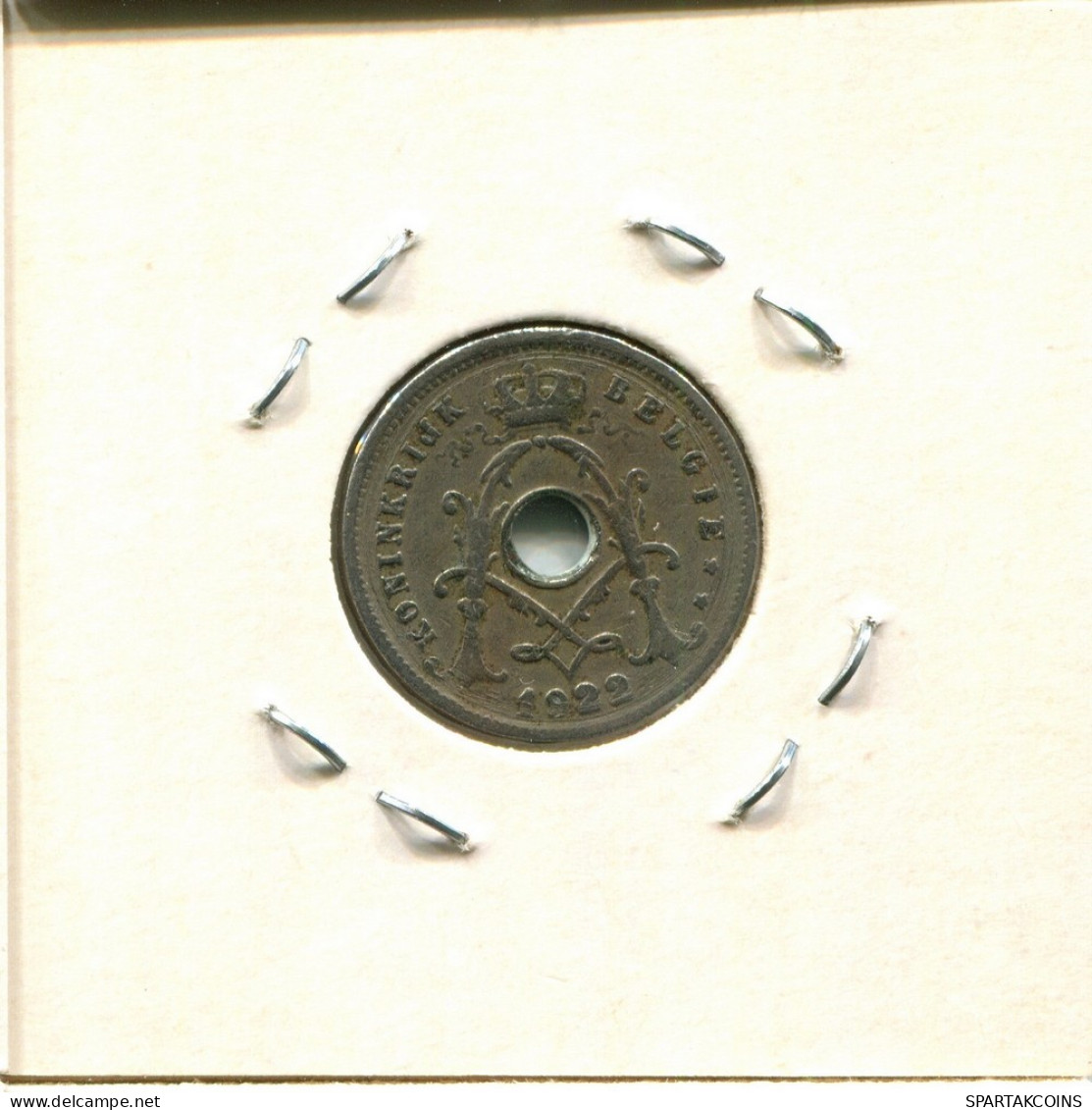 5 CENTIMES 1922 DUTCH Text BÉLGICA BELGIUM Moneda #BA252.E - 5 Cent