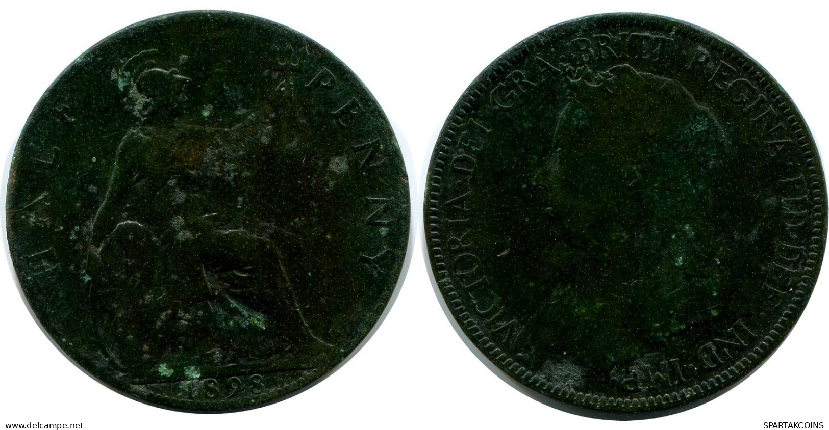 HALF PENNY 1898 UK GRANDE-BRETAGNE GREAT BRITAIN Pièce #AZ611.F - C. 1/2 Penny
