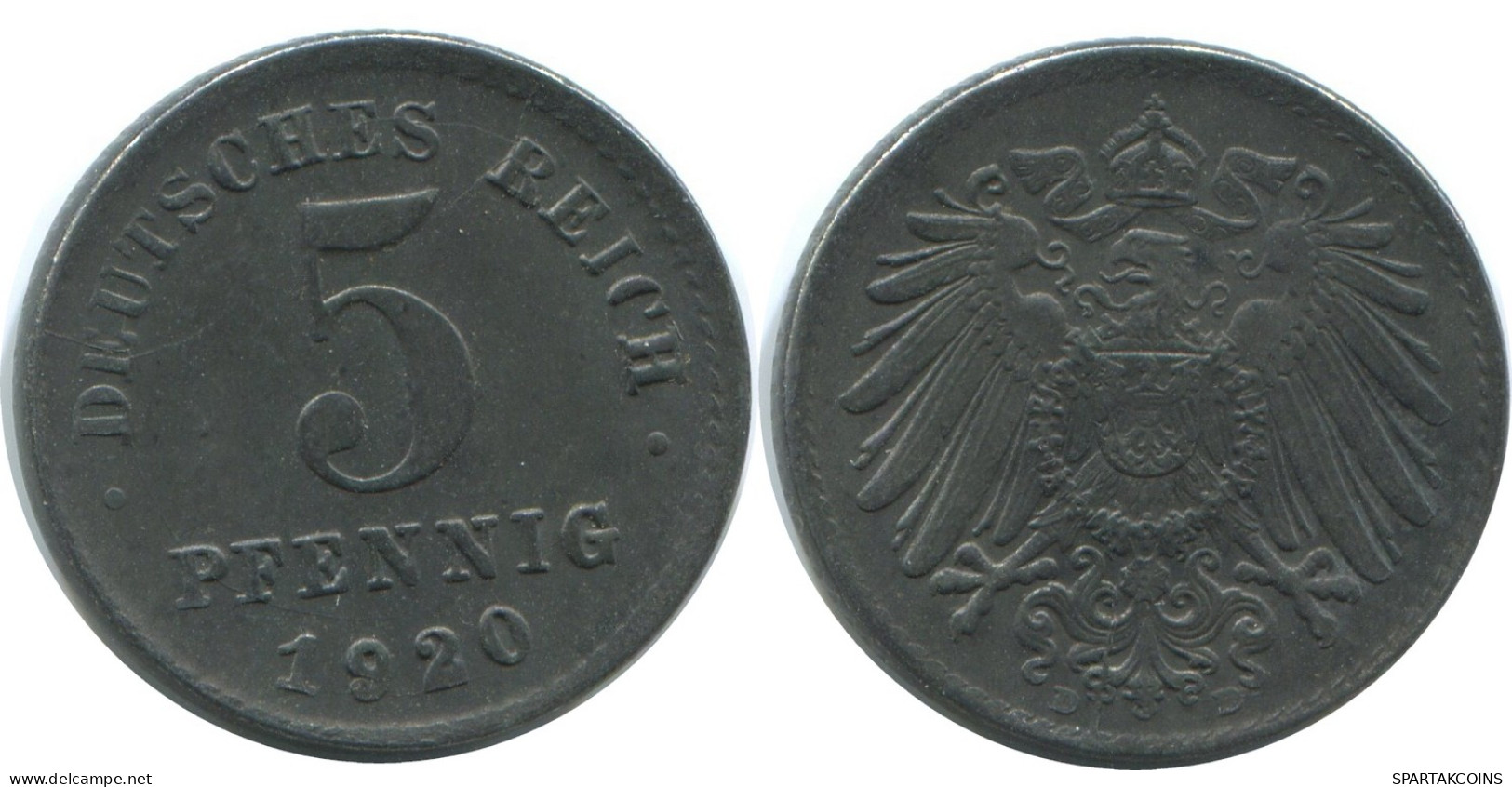 5 PFENNIG 1920 D ALLEMAGNE Pièce GERMANY #AE320.F - 5 Rentenpfennig & 5 Reichspfennig