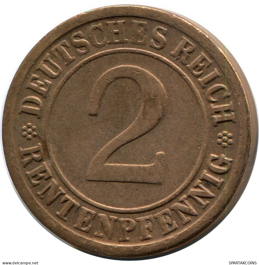 2 RENTENPFENNIG 1924 F ALLEMAGNE Pièce GERMANY #DB831.F - 2 Renten- & 2 Reichspfennig