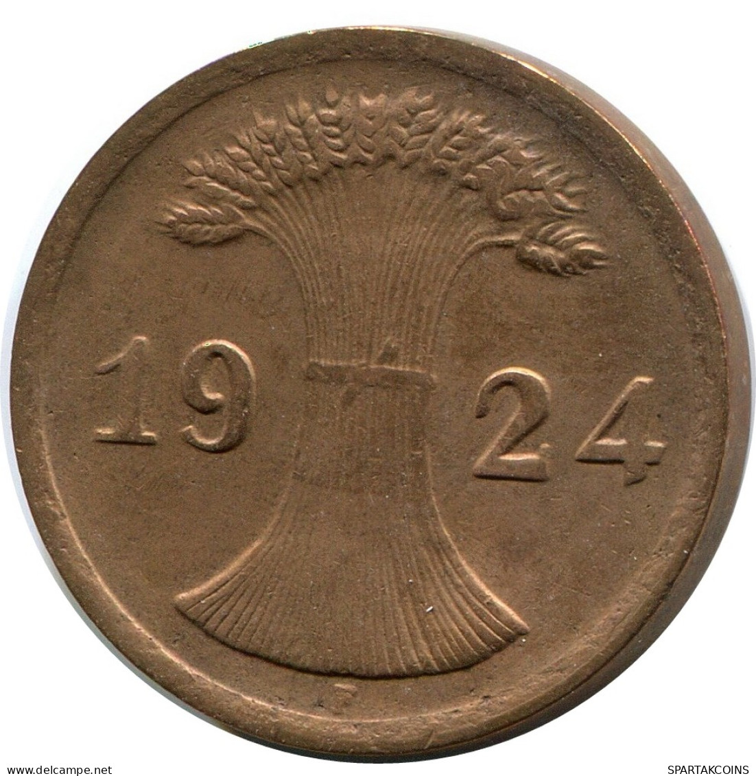 2 RENTENPFENNIG 1924 F ALLEMAGNE Pièce GERMANY #DB831.F - 2 Renten- & 2 Reichspfennig