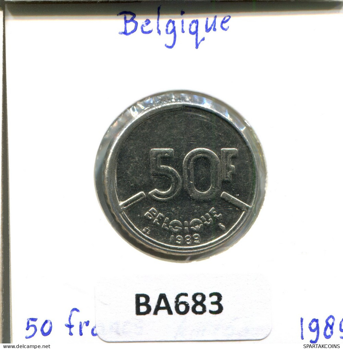 50 FRANCS 1989 FRENCH Text BELGIQUE BELGIUM Pièce #BA683.F - 50 Frank