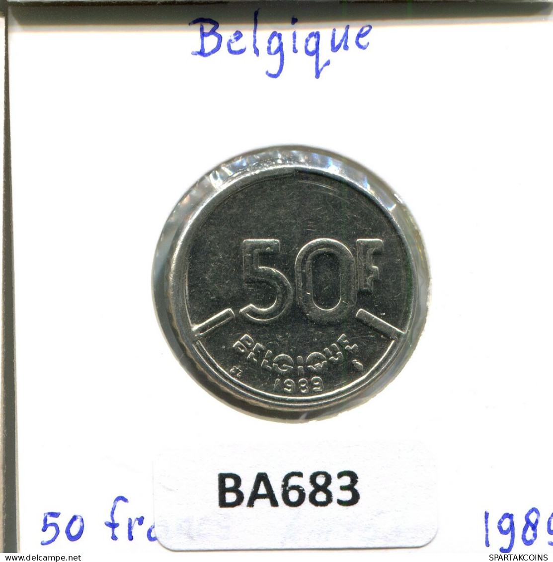 50 FRANCS 1989 FRENCH Text BELGIQUE BELGIUM Pièce #BA683.F - 50 Francs