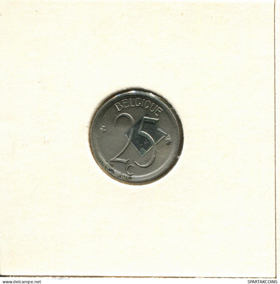 25 CENTIMES 1971 FRENCH Text BELGIQUE BELGIUM Pièce #BB269.F - 25 Cents