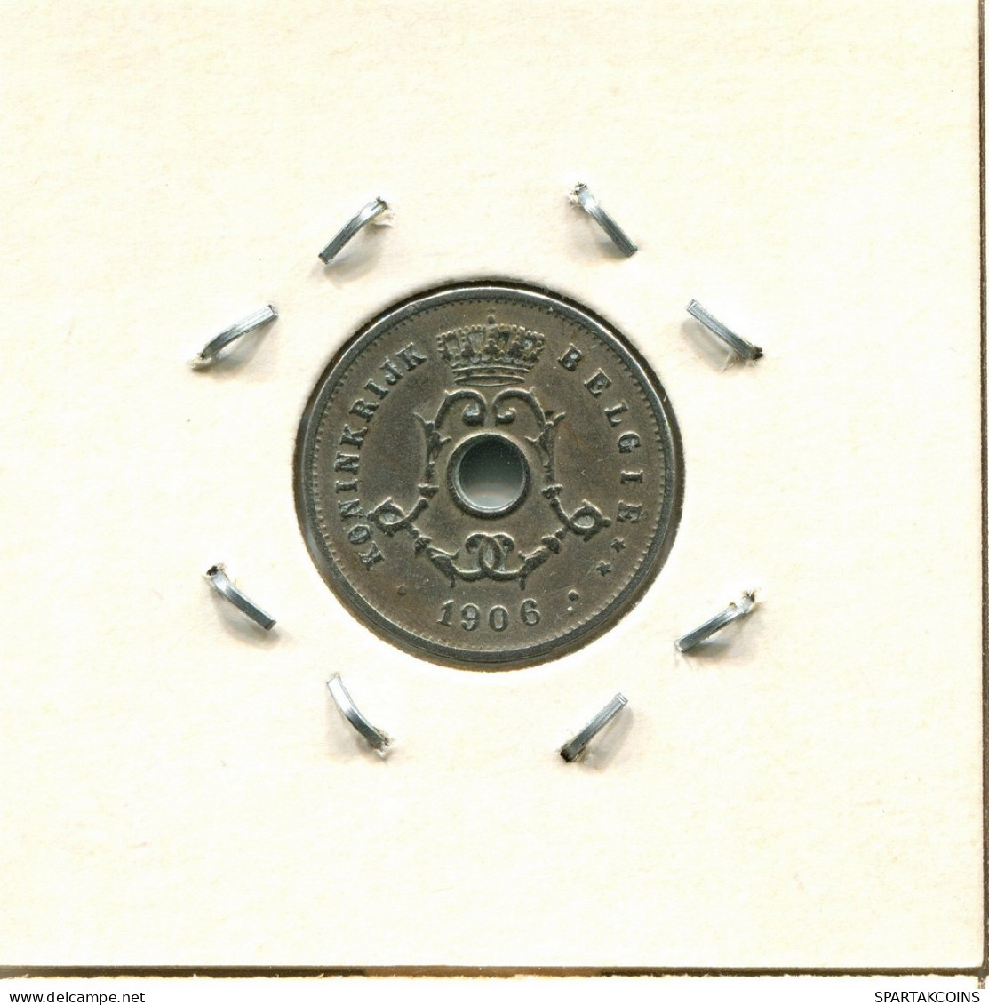5 CENTIMES 1906 DUTCH Text BELGIQUE BELGIUM Pièce #BA240.F - 5 Cents