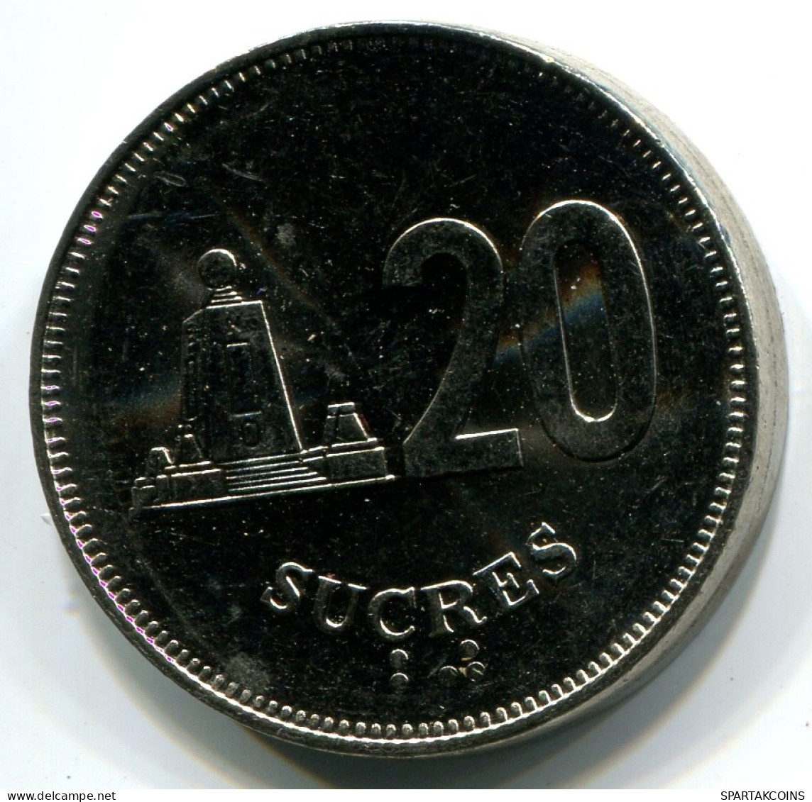 20 SUCRE 1991 EQUATEUR ECUADOR UNC Pièce #W11123.F - Ecuador