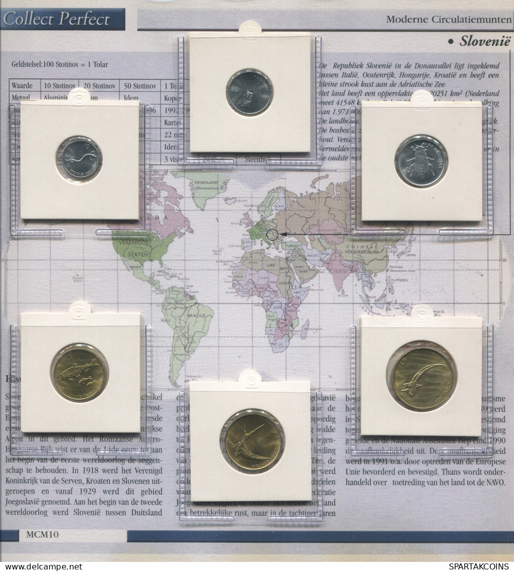 SLOVÉNIE SLOVENIA 1992-1997 Pièce SET 6 Pièce UNC #SET1174.5.F - Slowenien