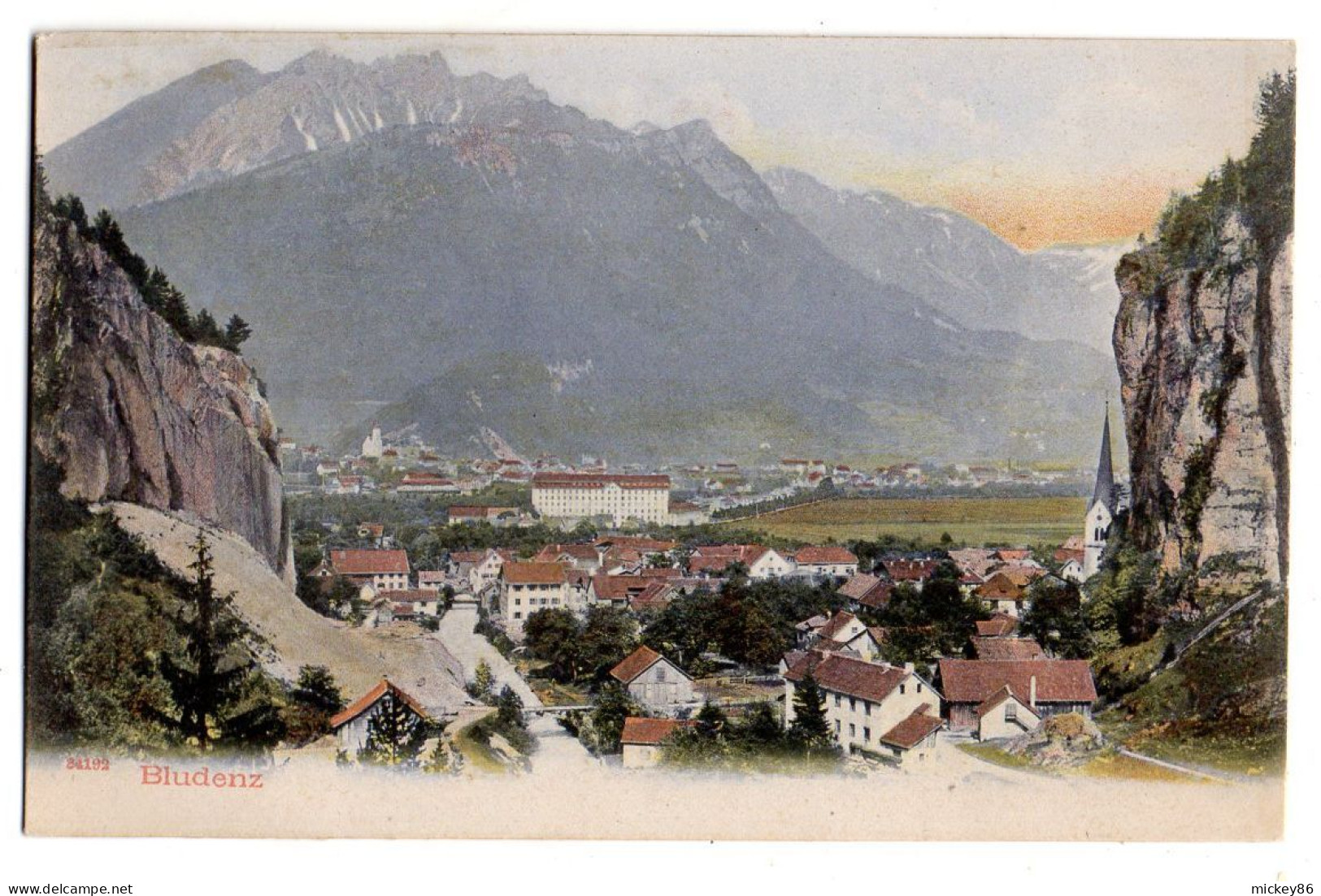 Autriche --BLUDENZ -- Vue Générale  .....colorisée.........carte Précurseur - Bludenz